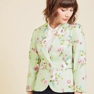 ModCloth label Snappy Studies Blazer in Bouquets
